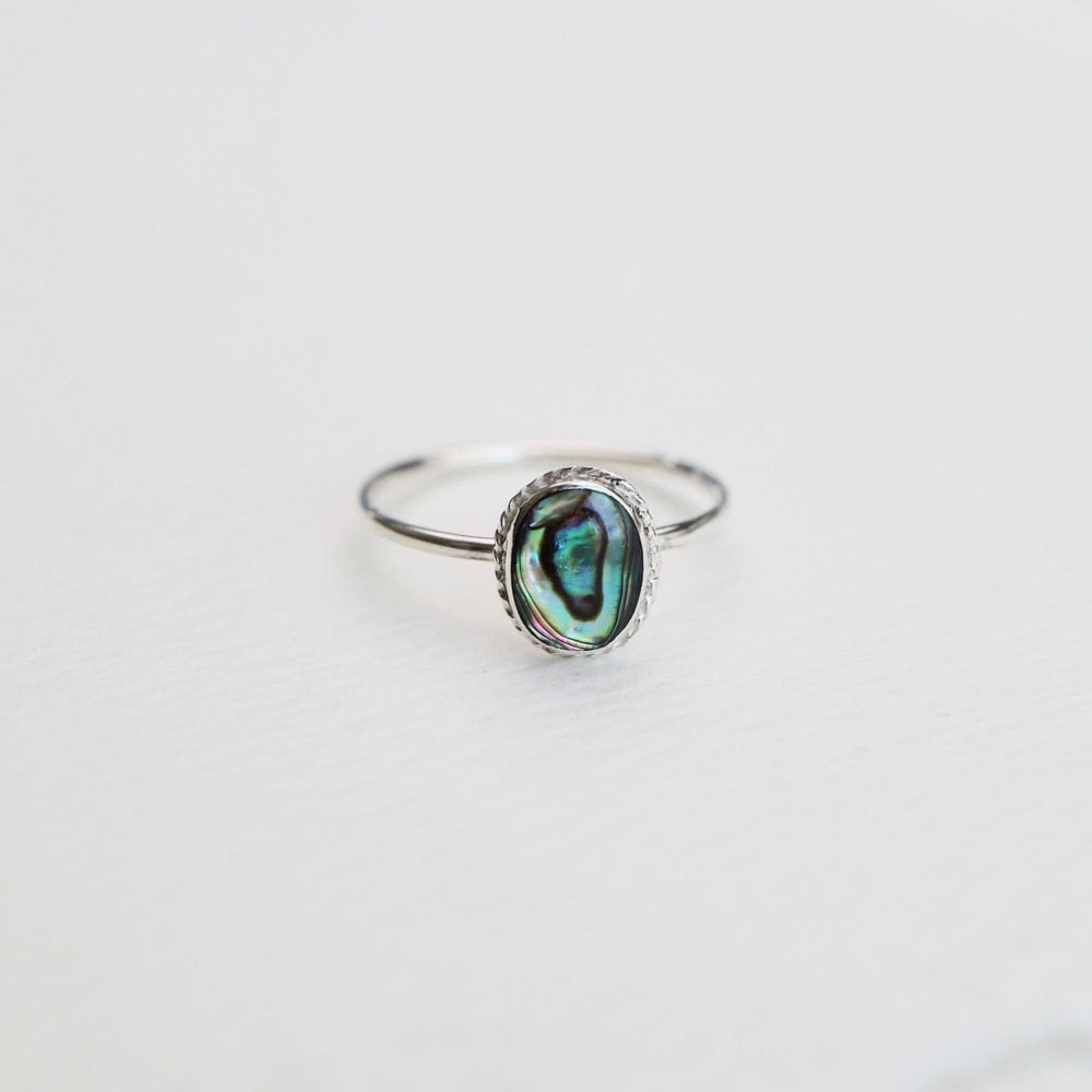 RNG Oval Abalone Silver Ring