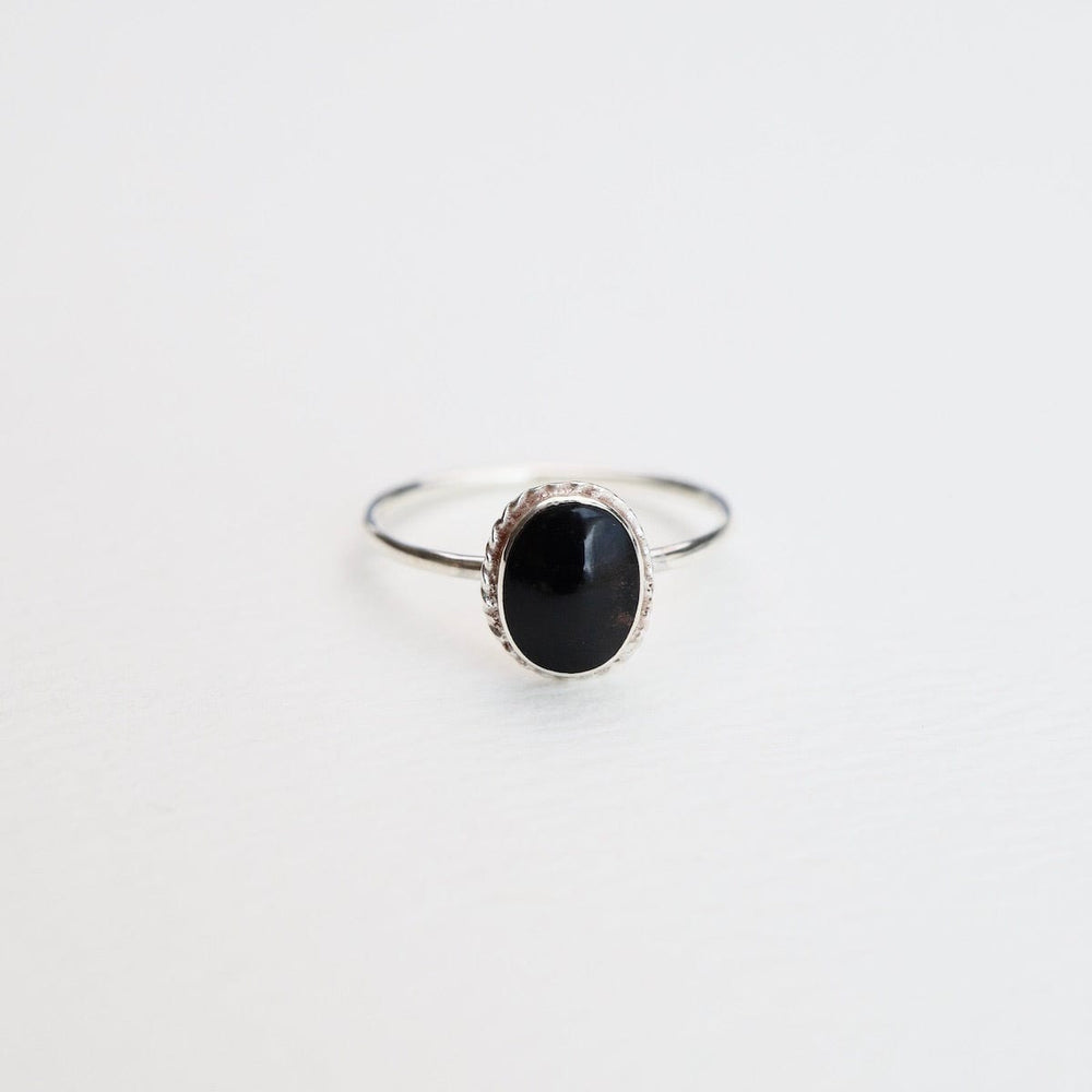 RNG Oval Onyx Silver Ring