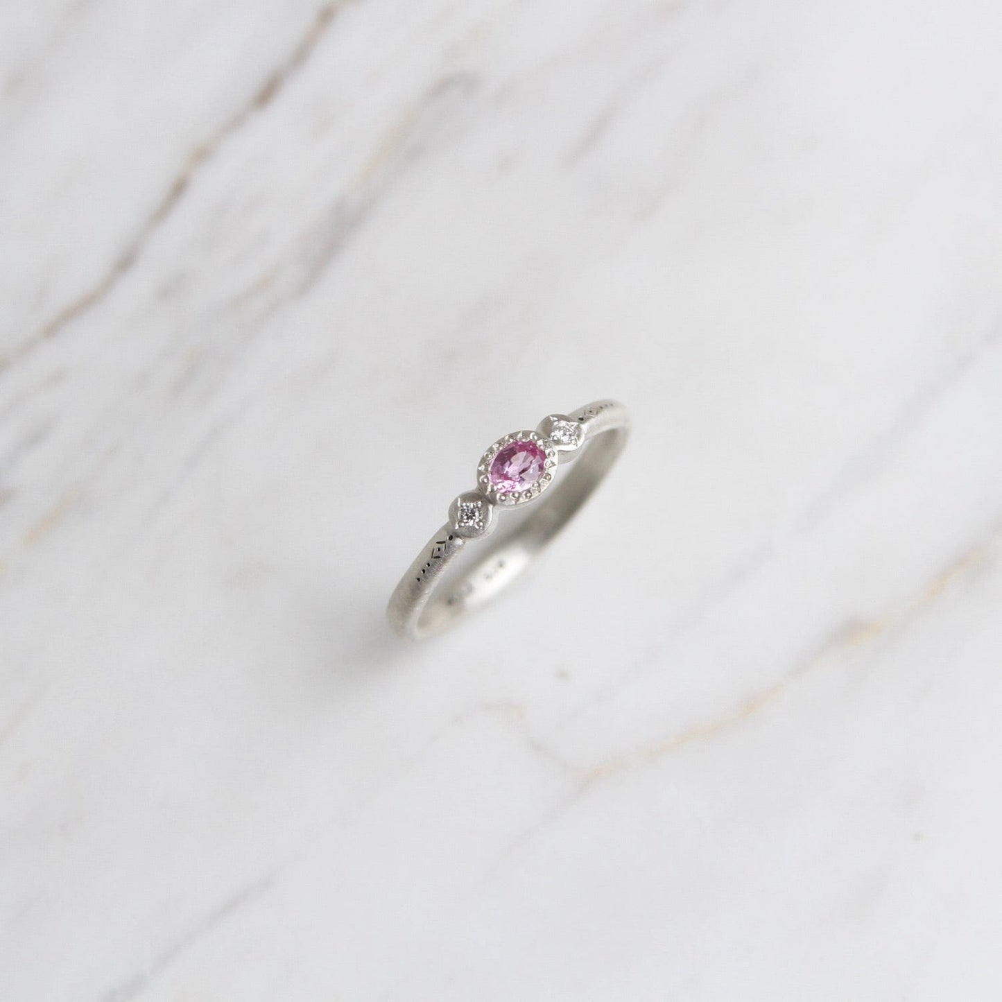 RNG Oval & Round Charm Ring in Pink Sapphire