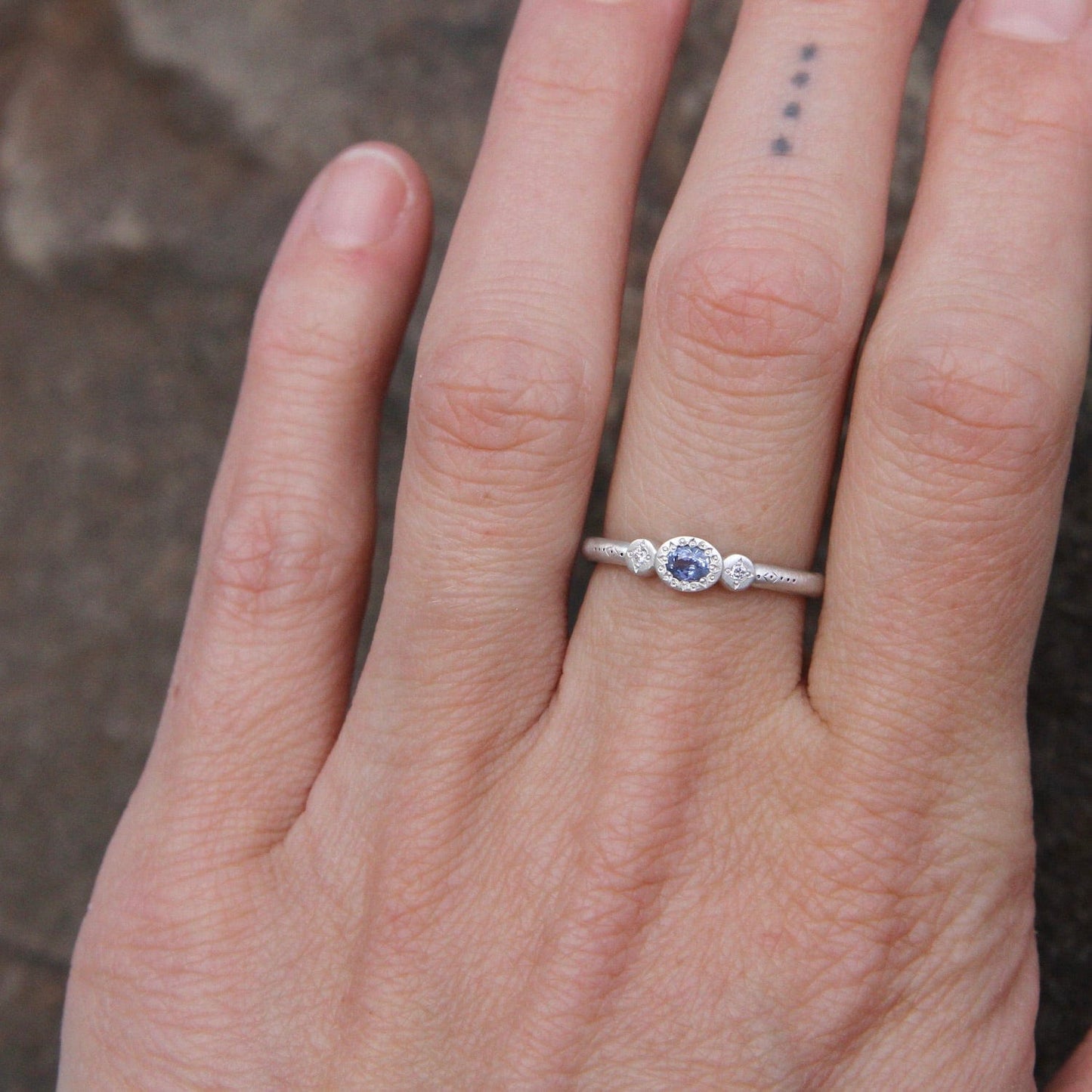 RNG Oval & Round Charm Ring in Sapphire