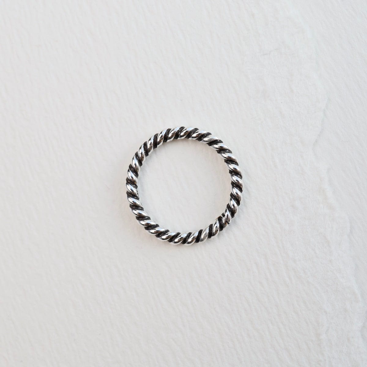 RNG Oxidized Silver Twisted Rope Band