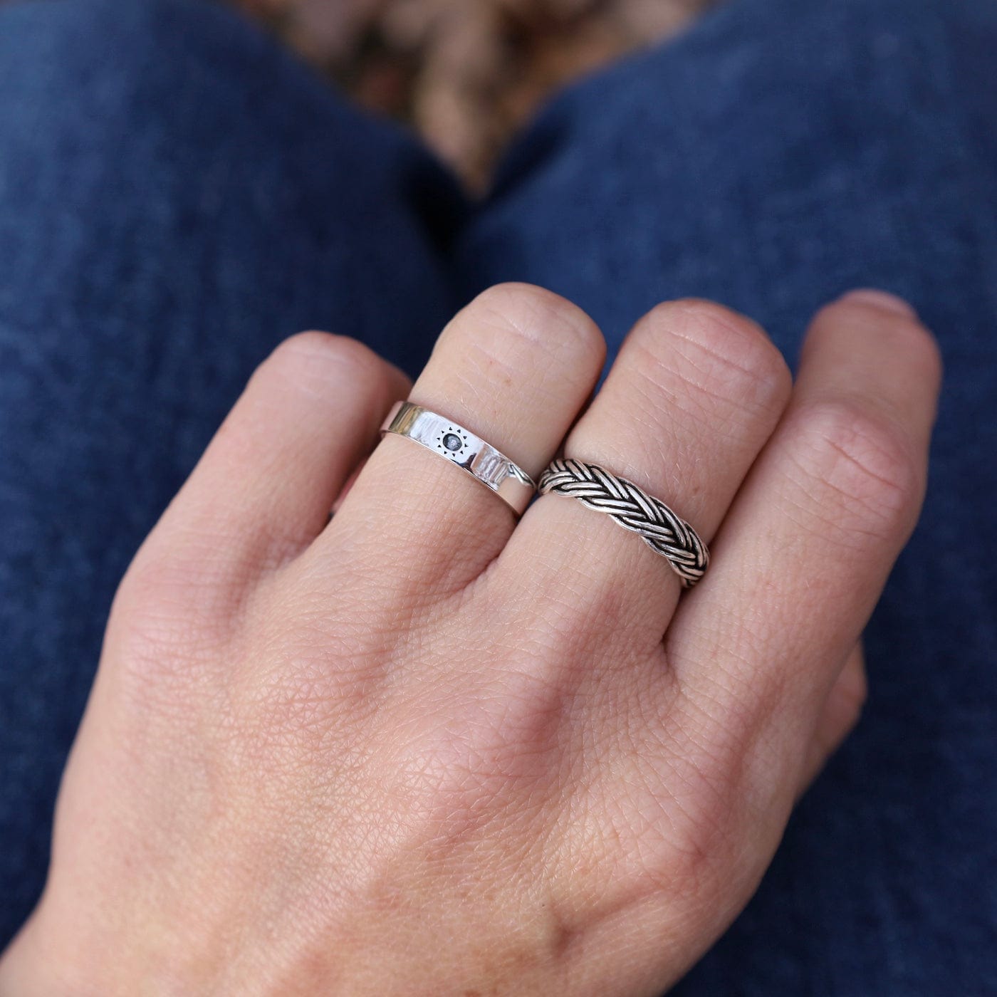 Oxidized Woven Band Ring – Dandelion Jewelry - Main Image