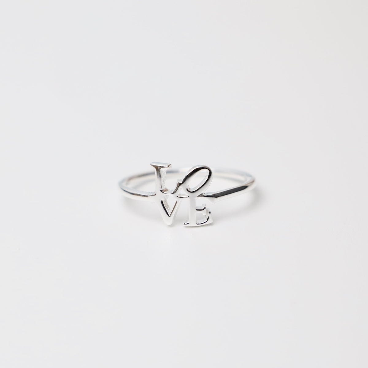 RNG Polished Silver Mini LOVE Ring