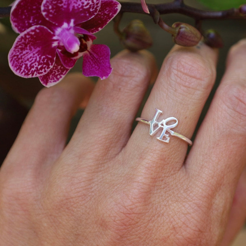 
                      
                        RNG Polished Silver Mini LOVE Ring
                      
                    