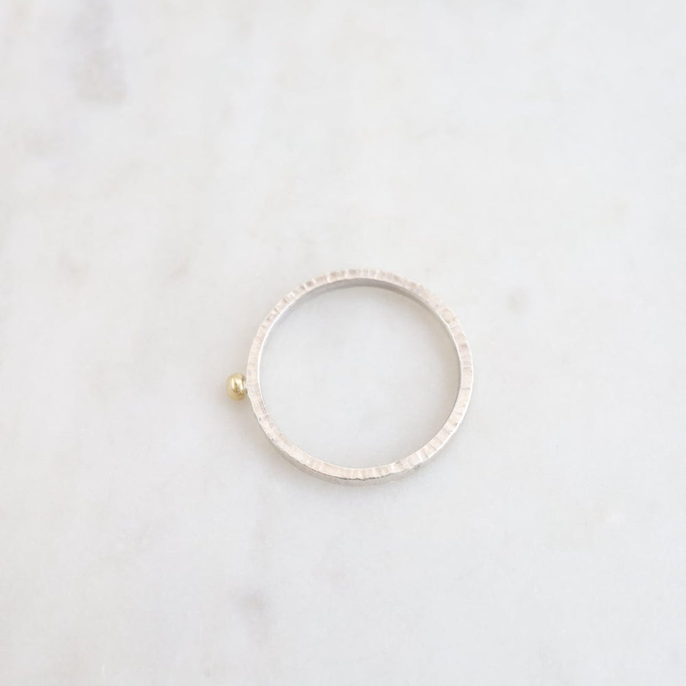 
                      
                        RNG Polished Sterling Silver With Gold Ball Textured Stacking Ring
                      
                    