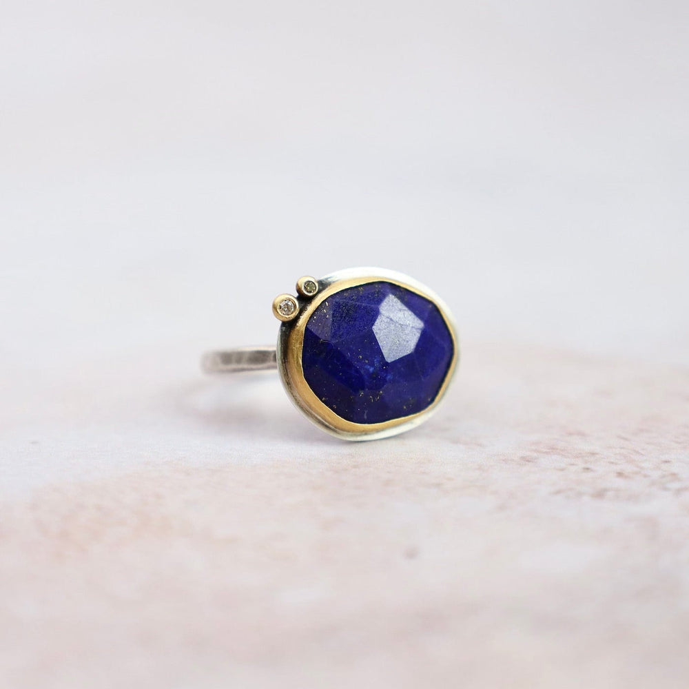 
                      
                        RNG Rose Cut Lapis Ring in 22k Gold & Sterling Silver
                      
                    