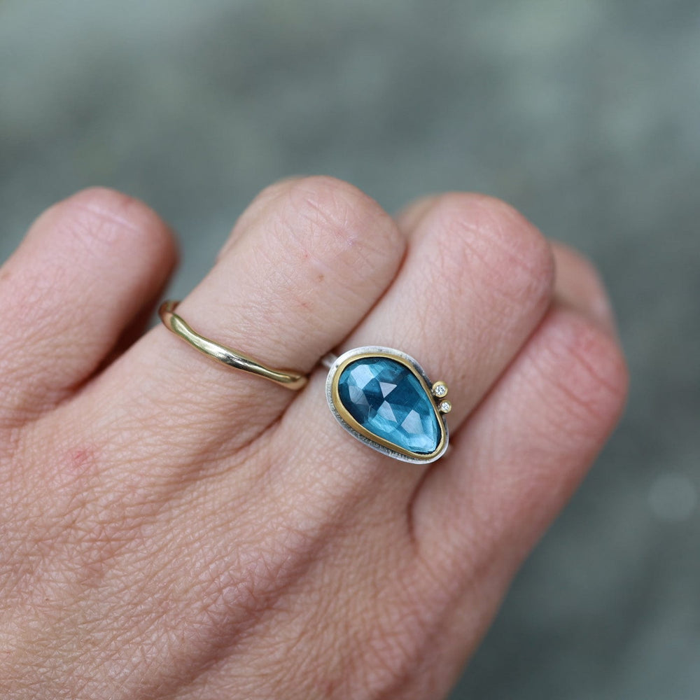 
                  
                    RNG Rose Cut London Blue Topaz Ring in 22k Gold & Sterling Silver
                  
                