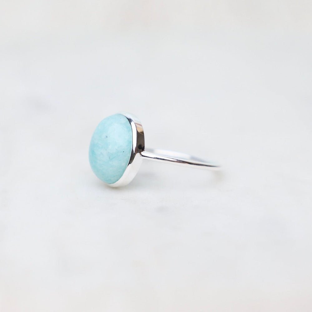 
                      
                        RNG Silver Bezel Set Cabochon Amazonite Ring
                      
                    