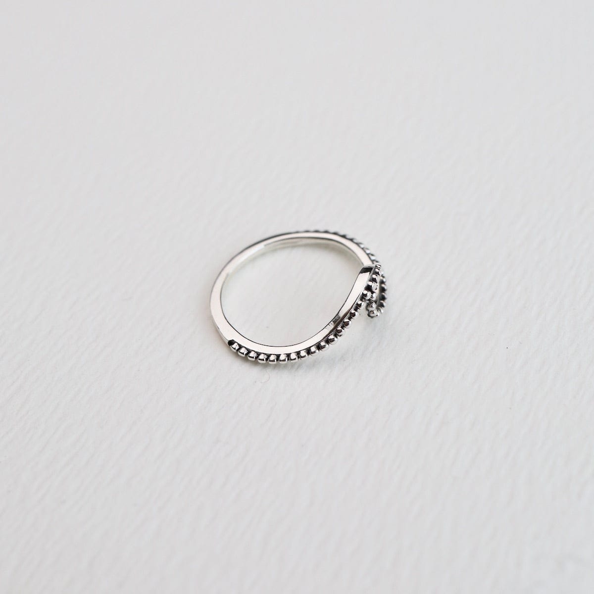 RNG Silver Dotted Wave Ring