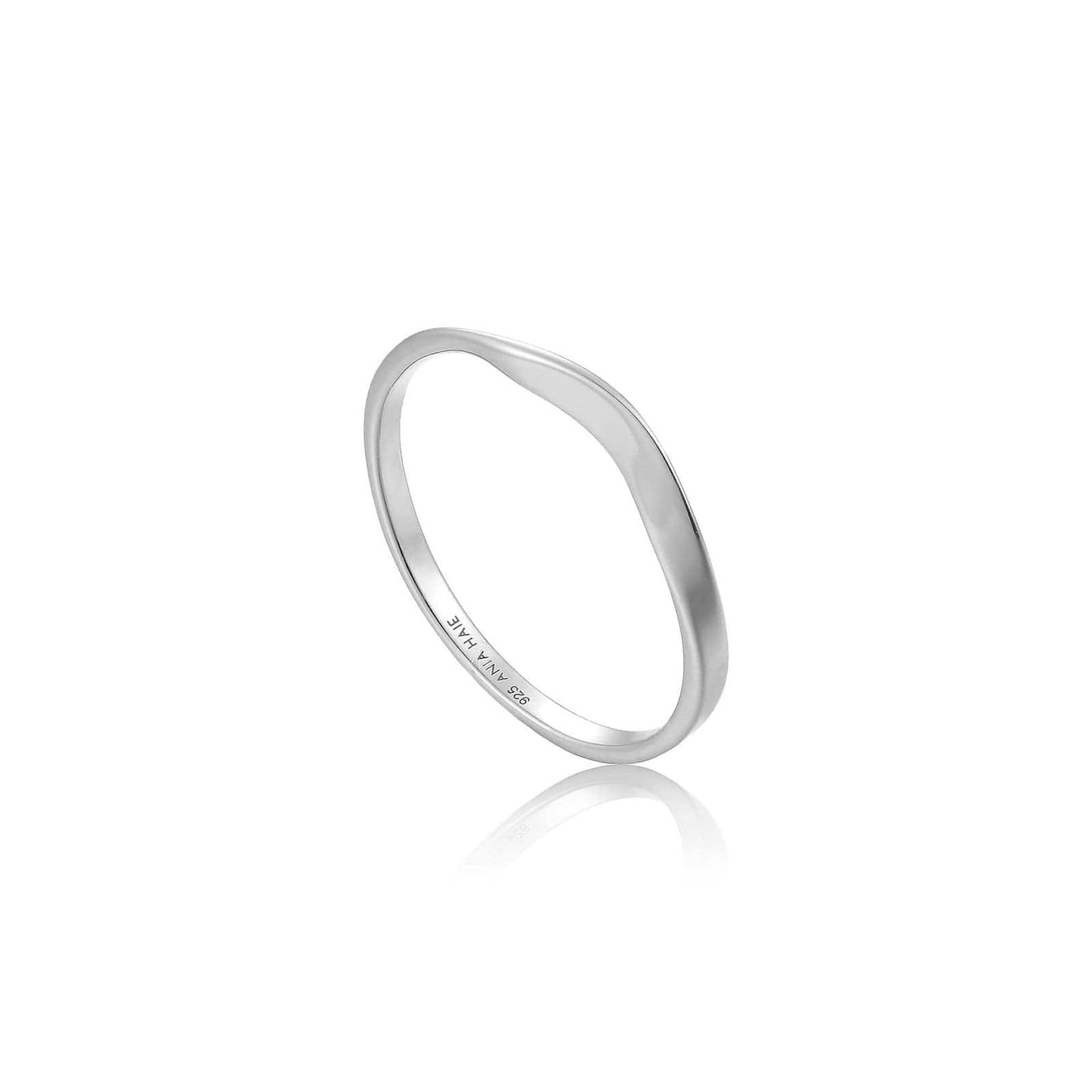 RNG Silver Modern Curve Ring