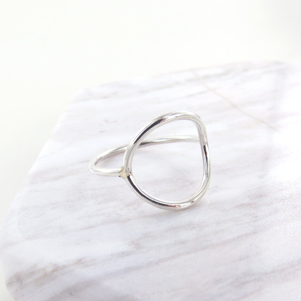 RNG SILVER OPEN CIRCLE WIRE RING