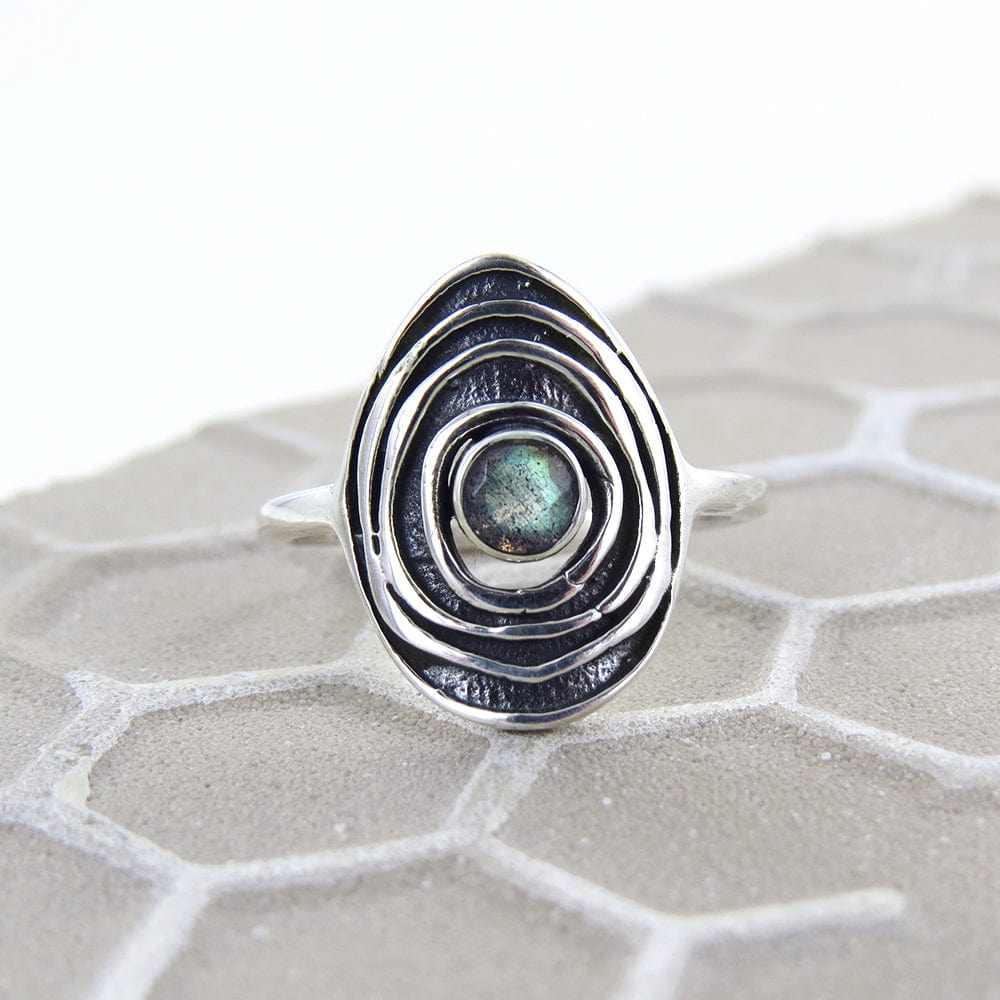 
                  
                    RNG SILVER RIPPLE STONE RING
                  
                