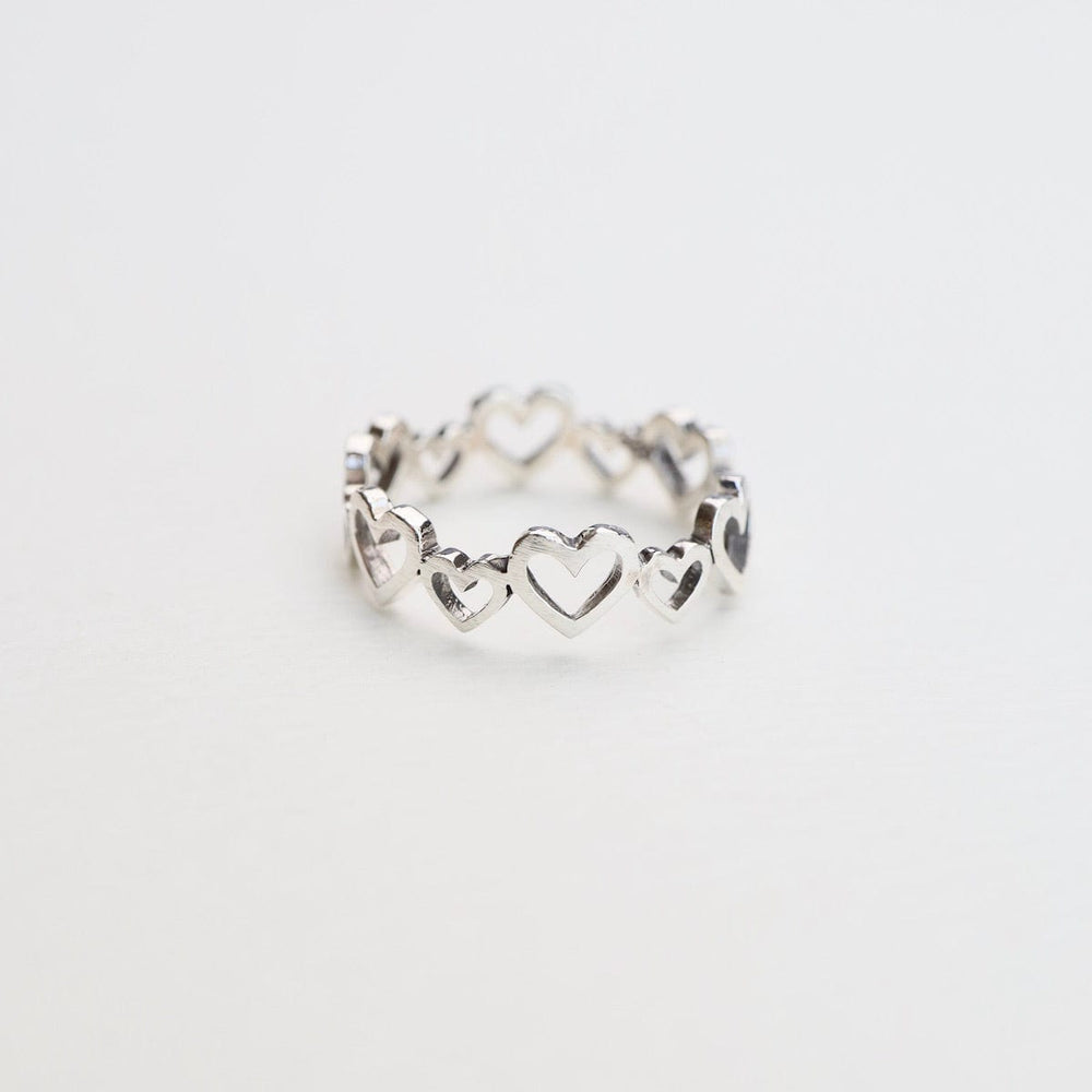 RNG Silver Small & Large Heart Band