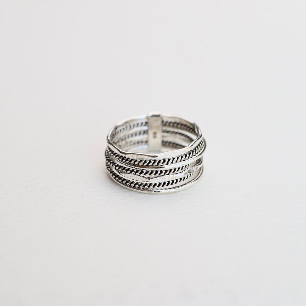 RNG Six Band Silver Stacking Ring