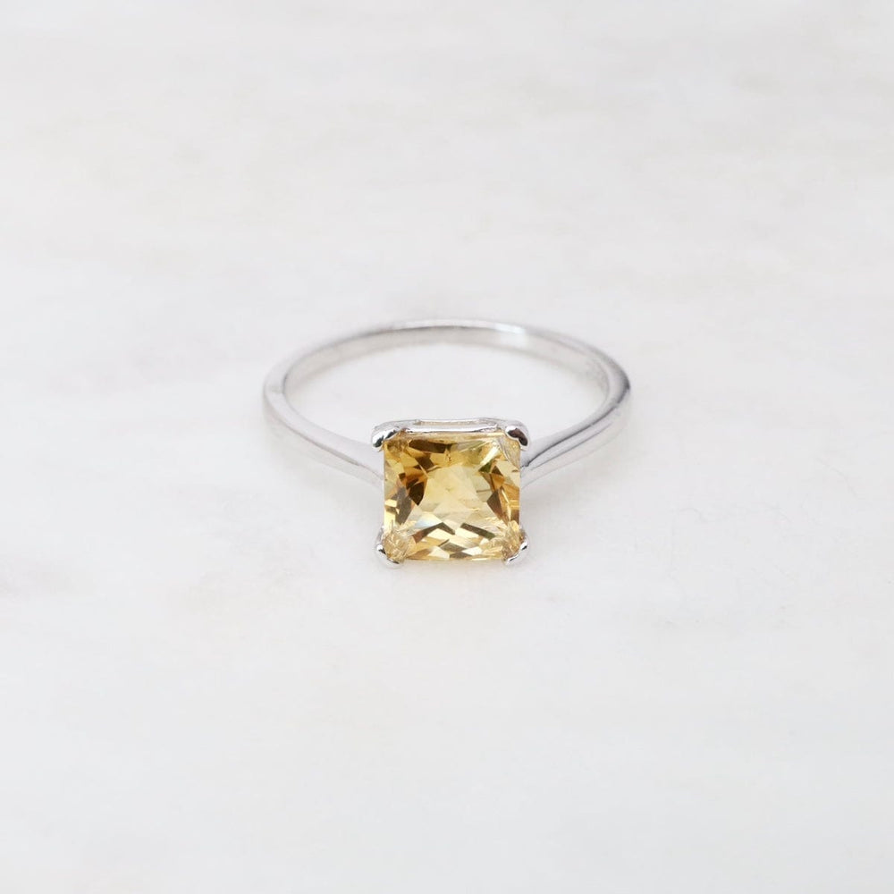 RNG Square Citrine Ring