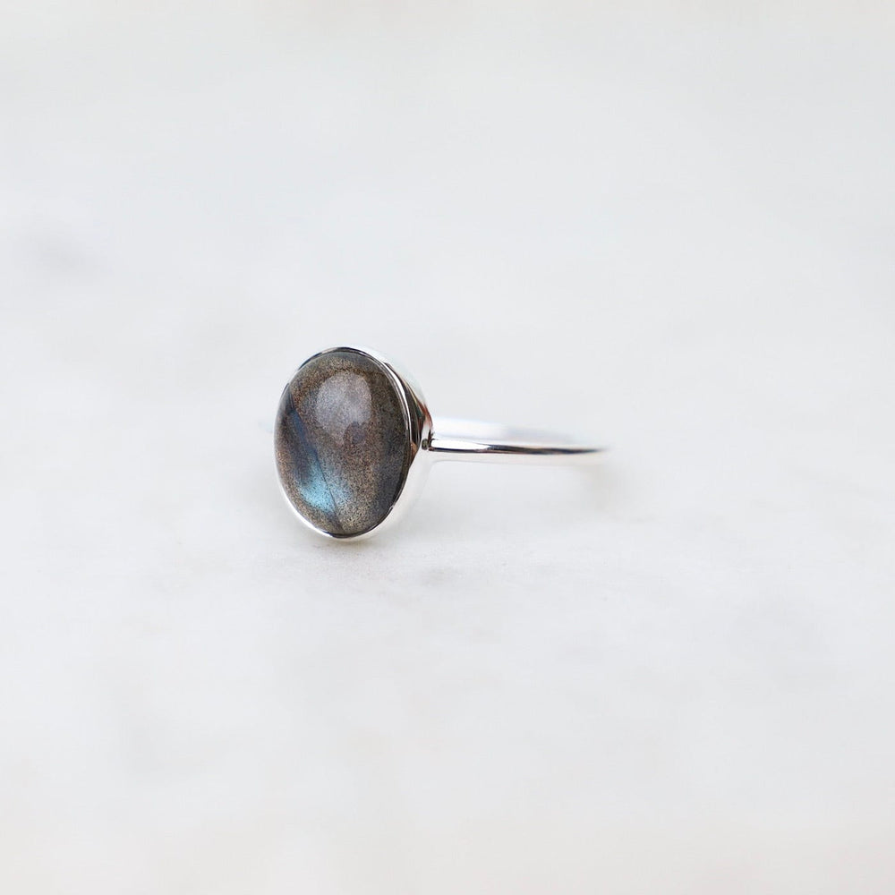 
                      
                        RNG Sterling Silver Bezel Set Labradorite Cabochon Ring
                      
                    