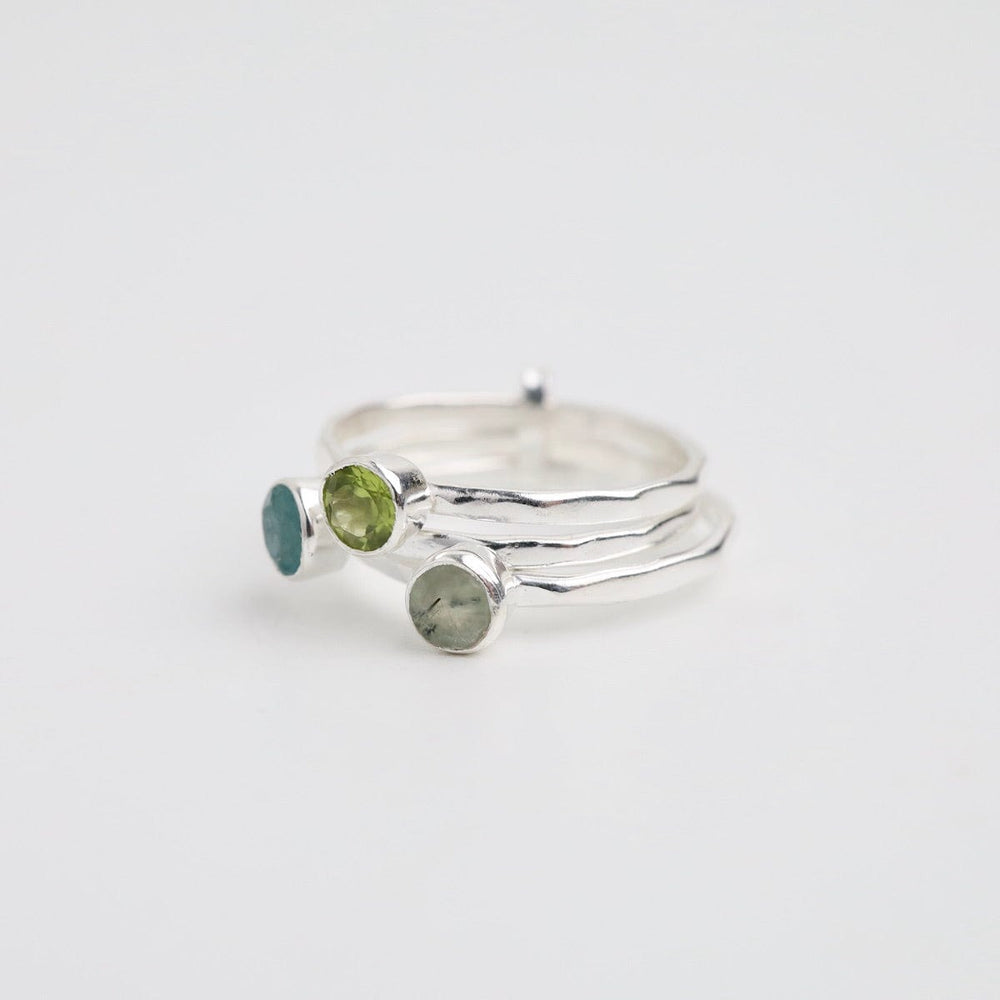 
                      
                        RNG Sterling Silver Blue Green Triple Stone Stacking Ring
                      
                    