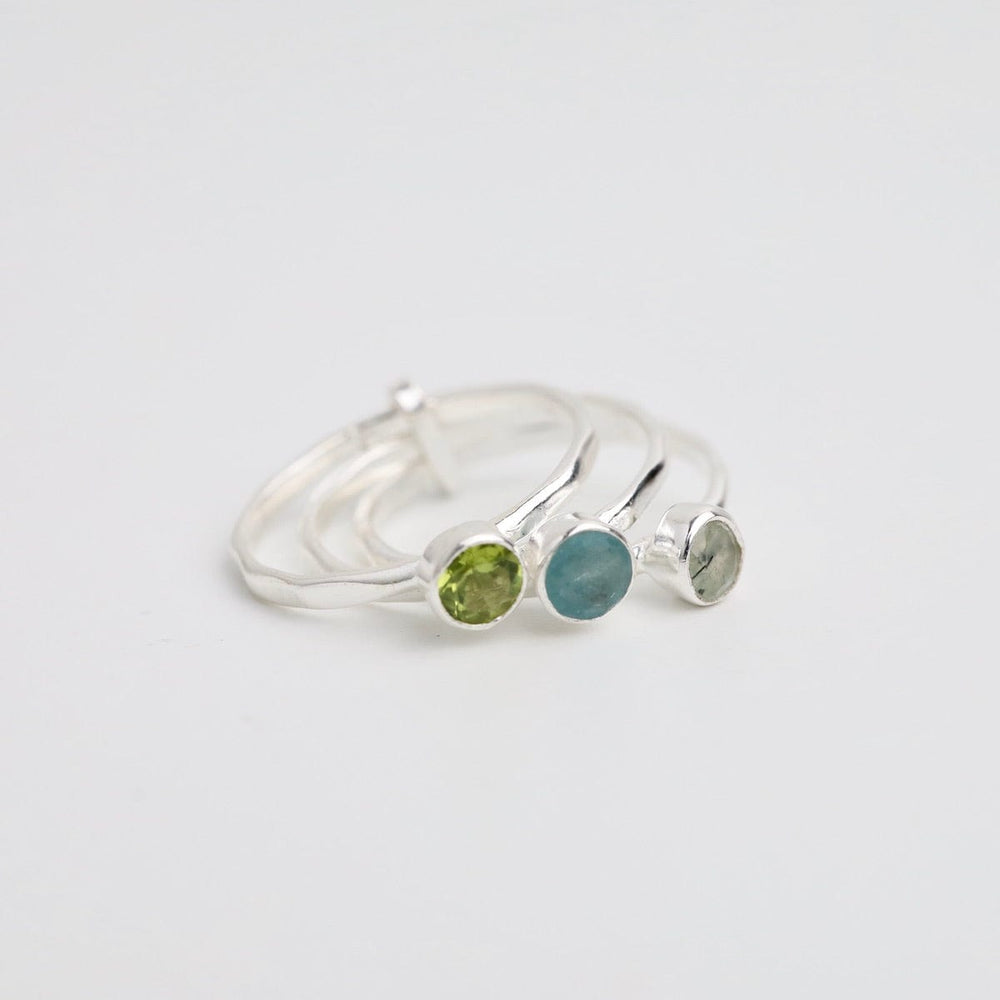 
                      
                        RNG Sterling Silver Blue Green Triple Stone Stacking Ring
                      
                    