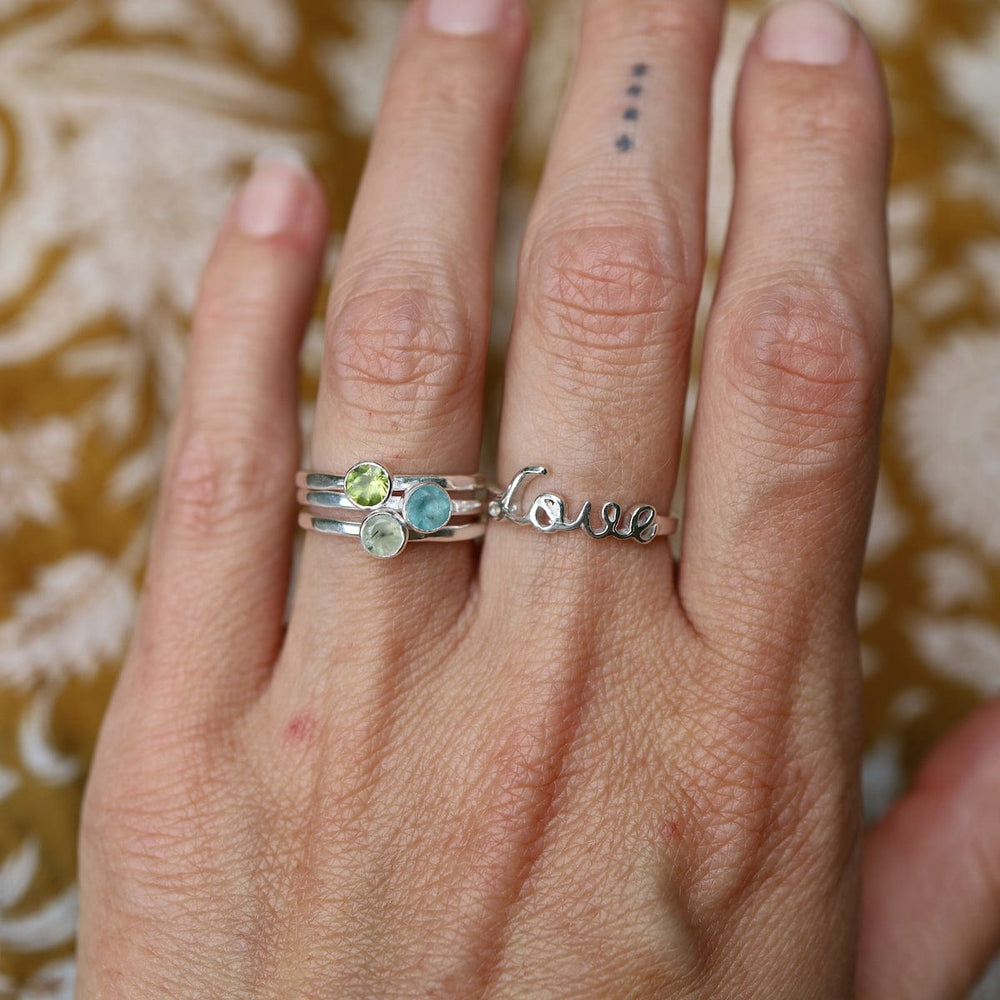 
                      
                        RNG Sterling Silver Blue Green Triple Stone Stacking Ring
                      
                    