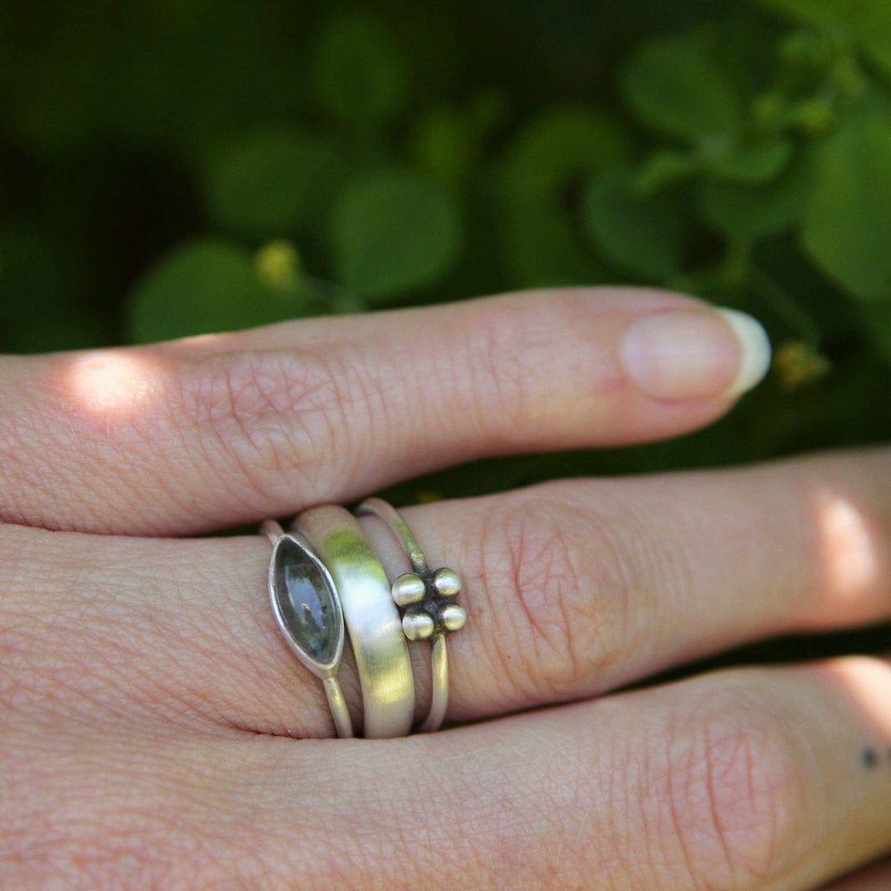 
                  
                    RNG Sterling Silver Cabochon Labradorite Marquis Ring
                  
                