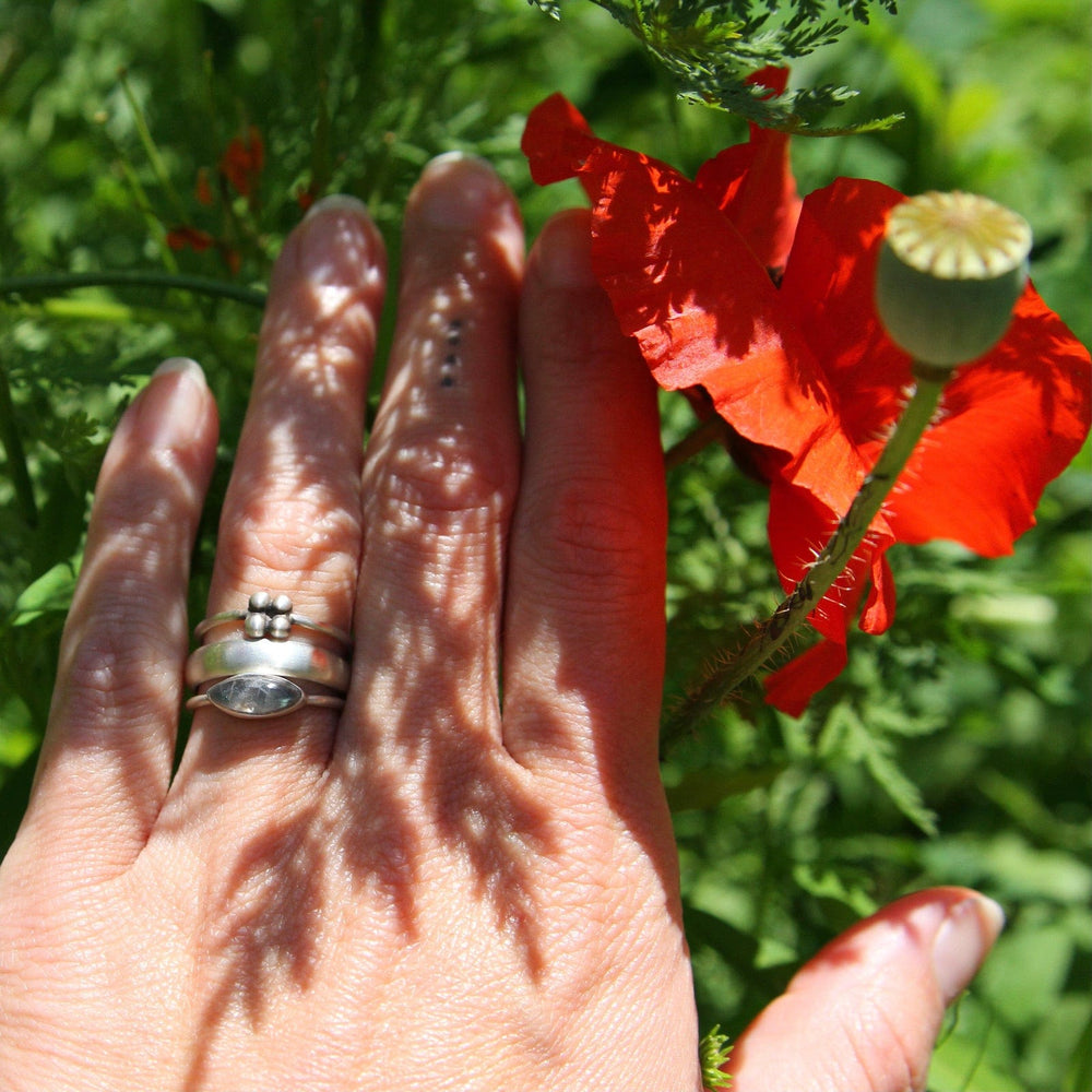 
                  
                    RNG Sterling Silver Cabochon Labradorite Marquis Ring
                  
                