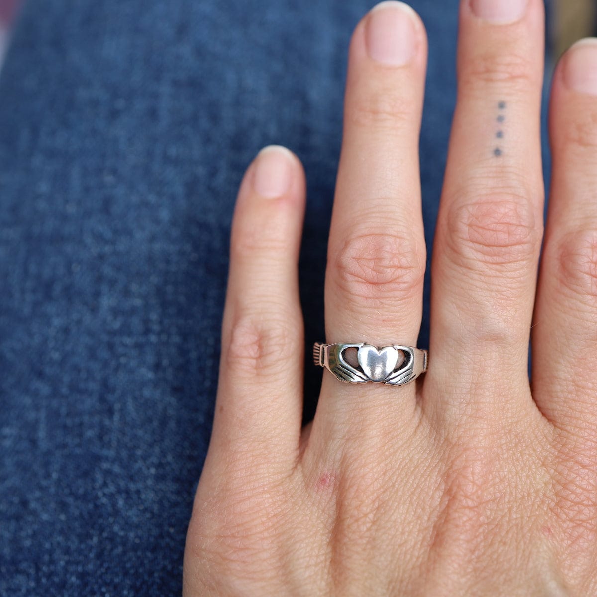 RNG Sterling Silver Claddagh Ring