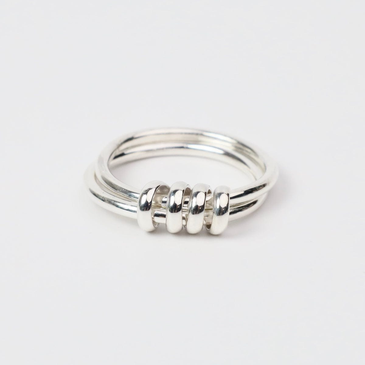 RNG Sterling Silver Coil Wraped Bands Ring