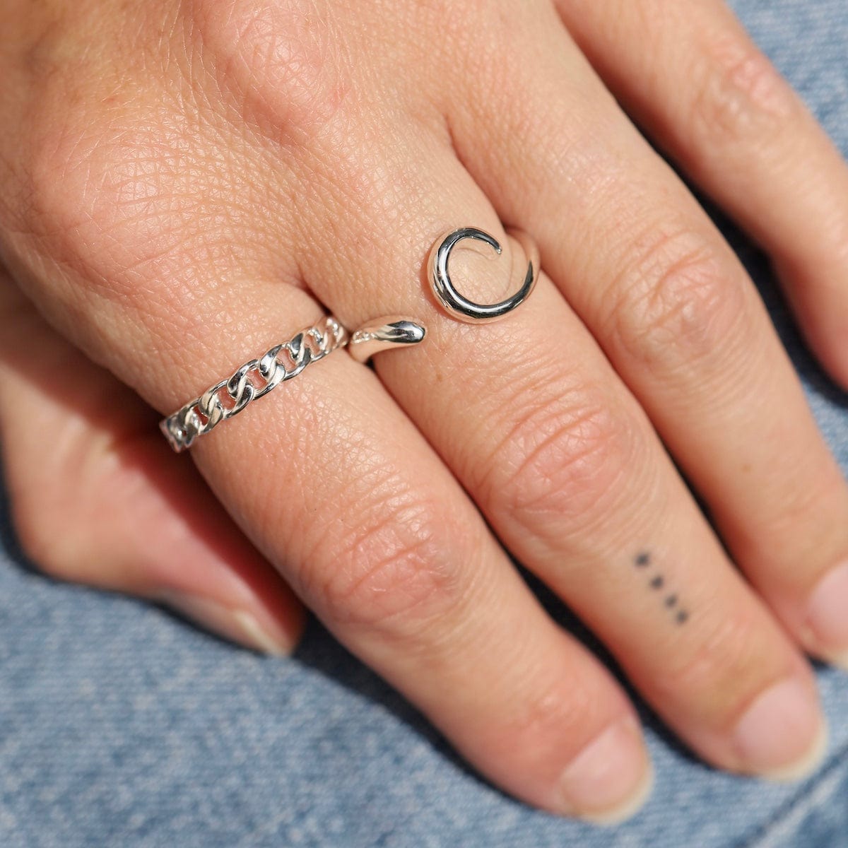 RNG Sterling Silver Curly Vine Ring