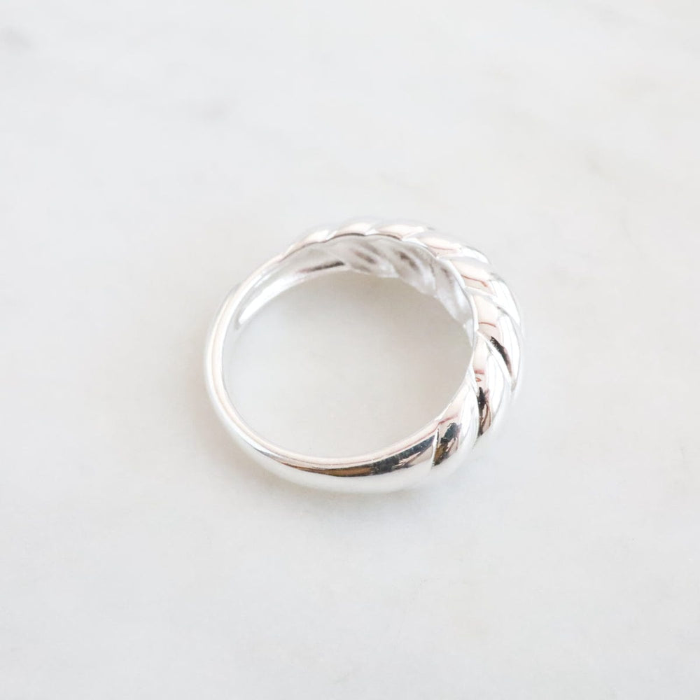 
                      
                        RNG Sterling Silver Dome Twist Ring
                      
                    