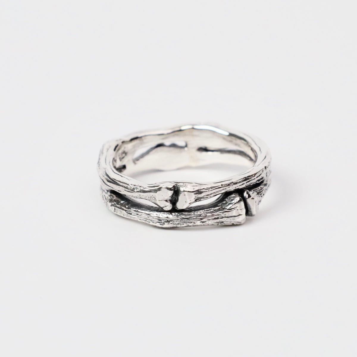 RNG Sterling Silver Double Bamboo Band Ring