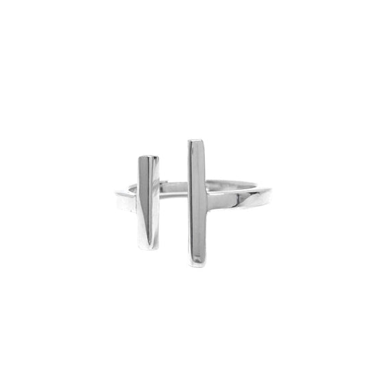 RNG Sterling Silver Double Bar Ring