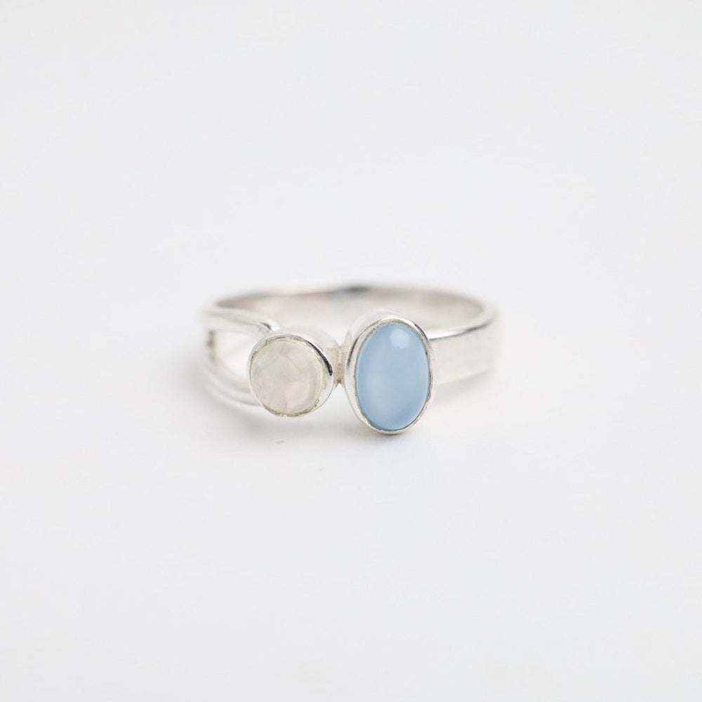 
                      
                        RNG Sterling Silver Double Stone Ring - Moonstone
                      
                    