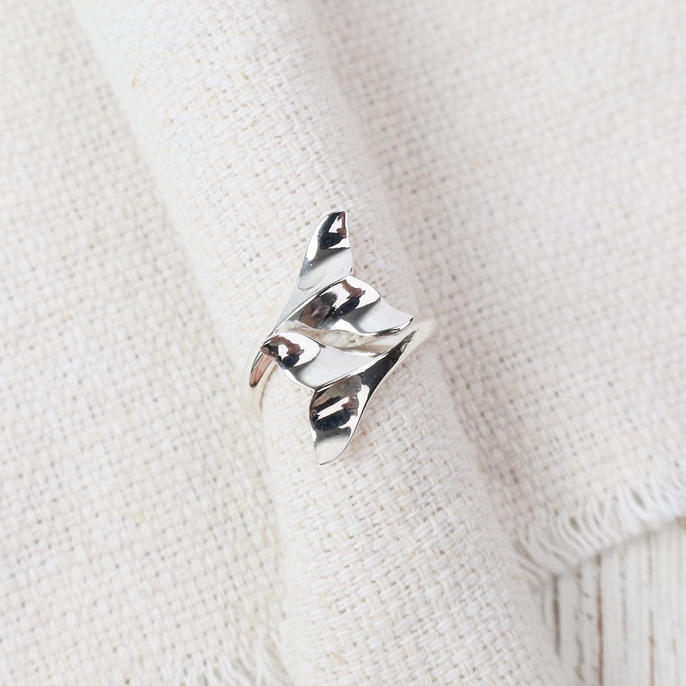 
                  
                    RNG Sterling Silver Double Whale Tail  Adjustable Ring
                  
                