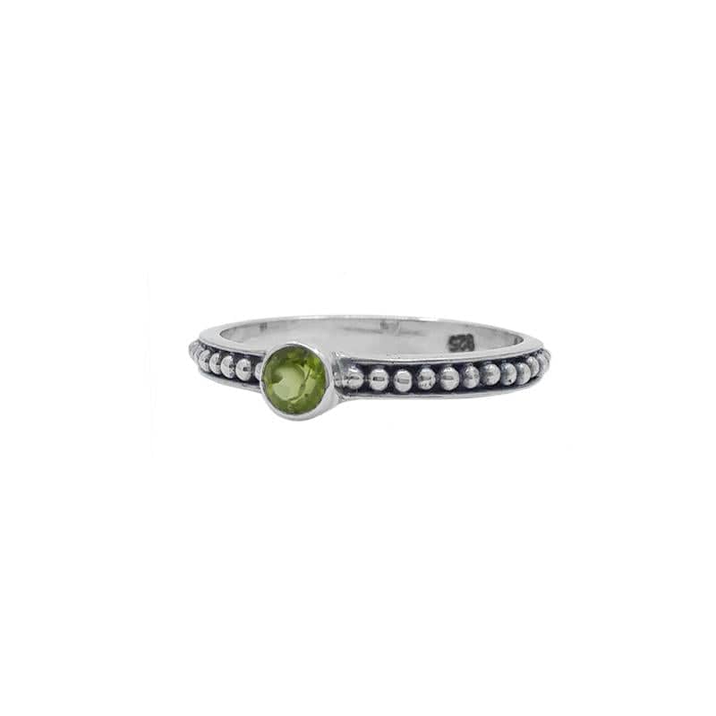 
                  
                    RNG Sterling Silver Granulation Band with Peridot
                  
                