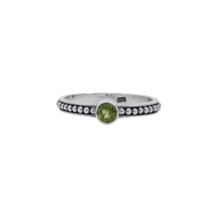 
                  
                    RNG Sterling Silver Granulation Band with Peridot
                  
                