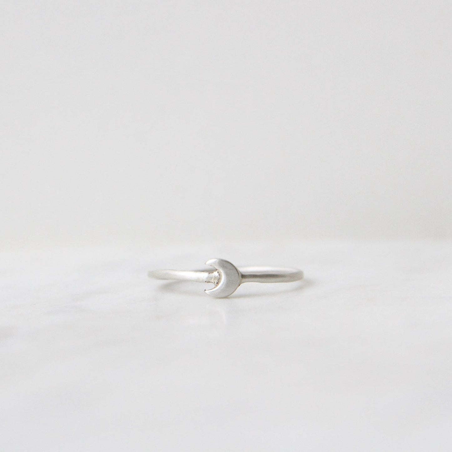 RNG Sterling Silver Little Crescent Moon Ring
