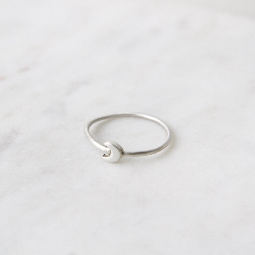 RNG Sterling Silver Little Crescent Moon Ring