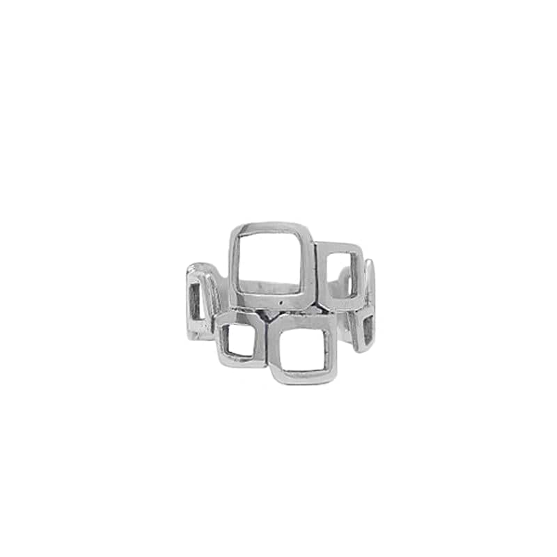 RNG Sterling Silver Mod Squares Ring