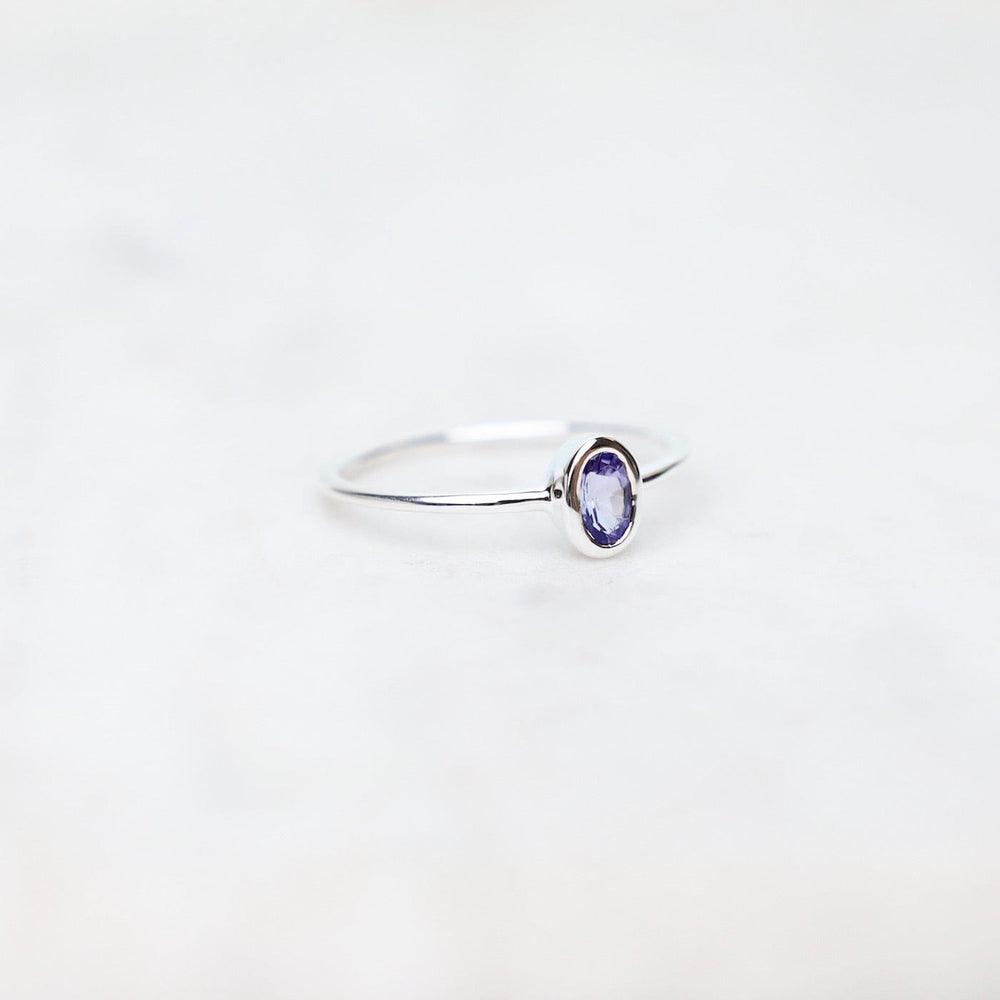 
                  
                    RNG Sterling Silver Oval Bezel Set Tanzanite Ring
                  
                