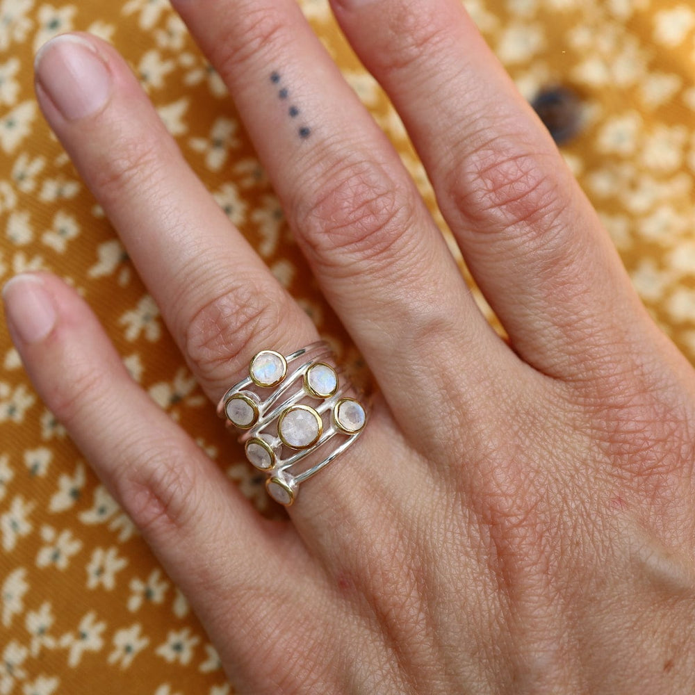 
                  
                    RNG Sterling Silver Rainbow Moonstone Bubble Ring
                  
                