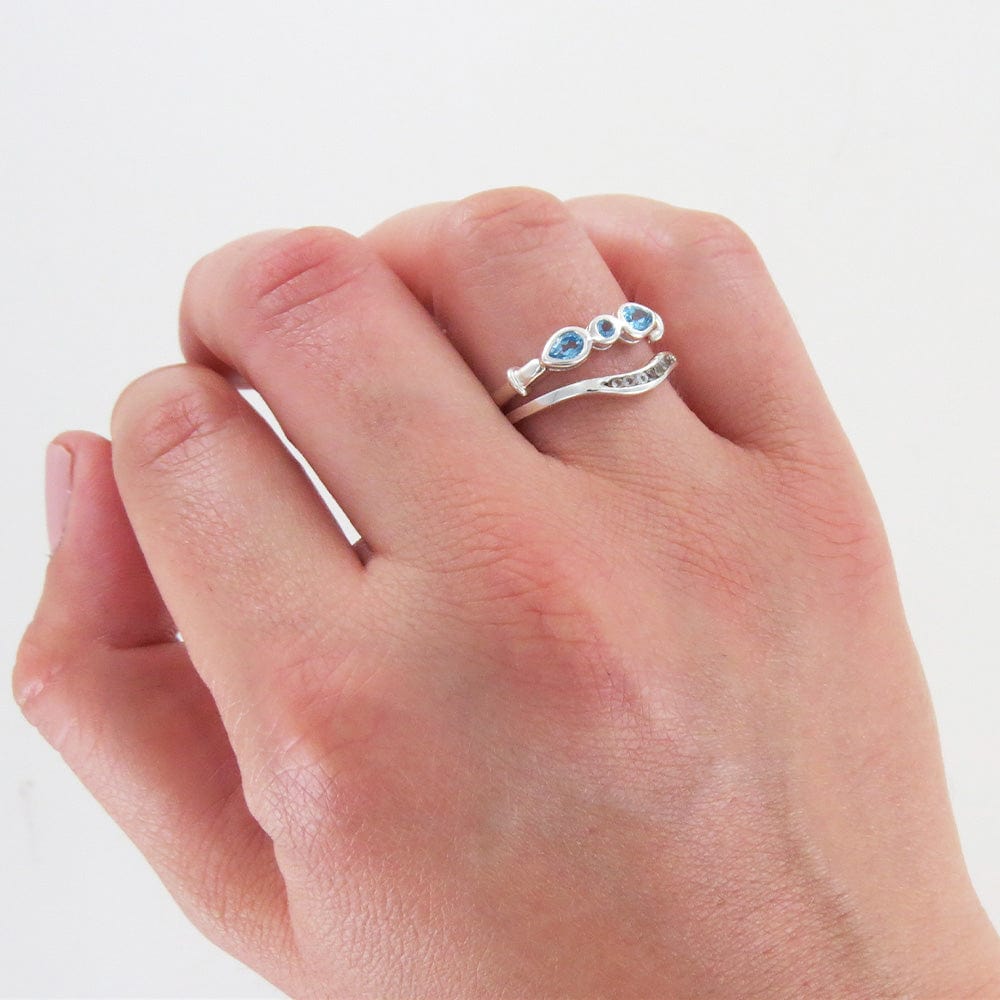 RNG STERLING SILVER RING CURVE RING