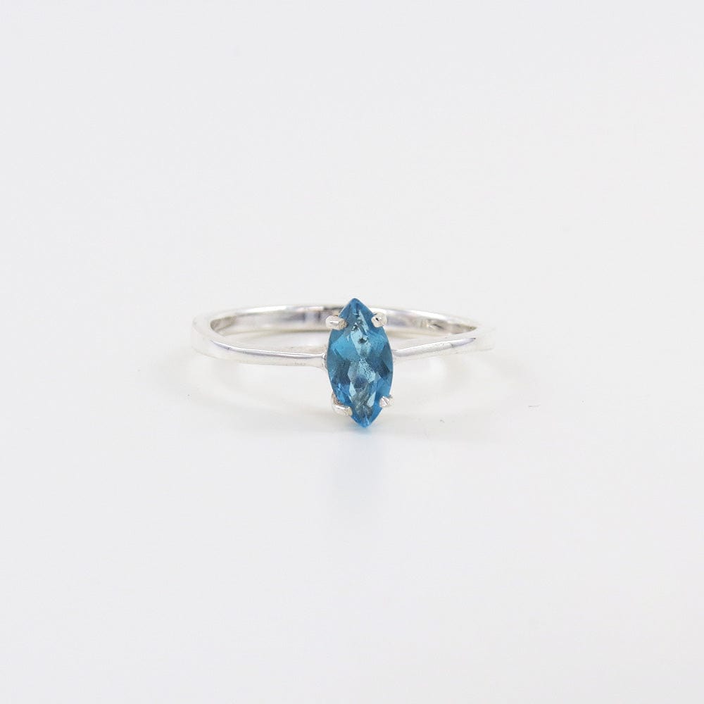 Load image into Gallery viewer, RNG STERLING SILVER RING WITH MARQUISE SWISS BLUE TOPAZ
