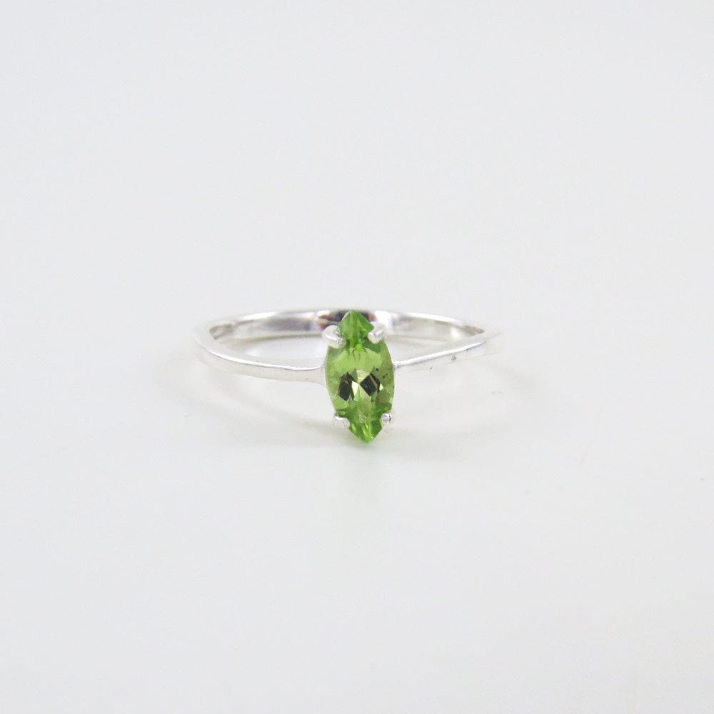 
                      
                        RNG Sterling Silver Ring with Single Marquise Peridot
                      
                    