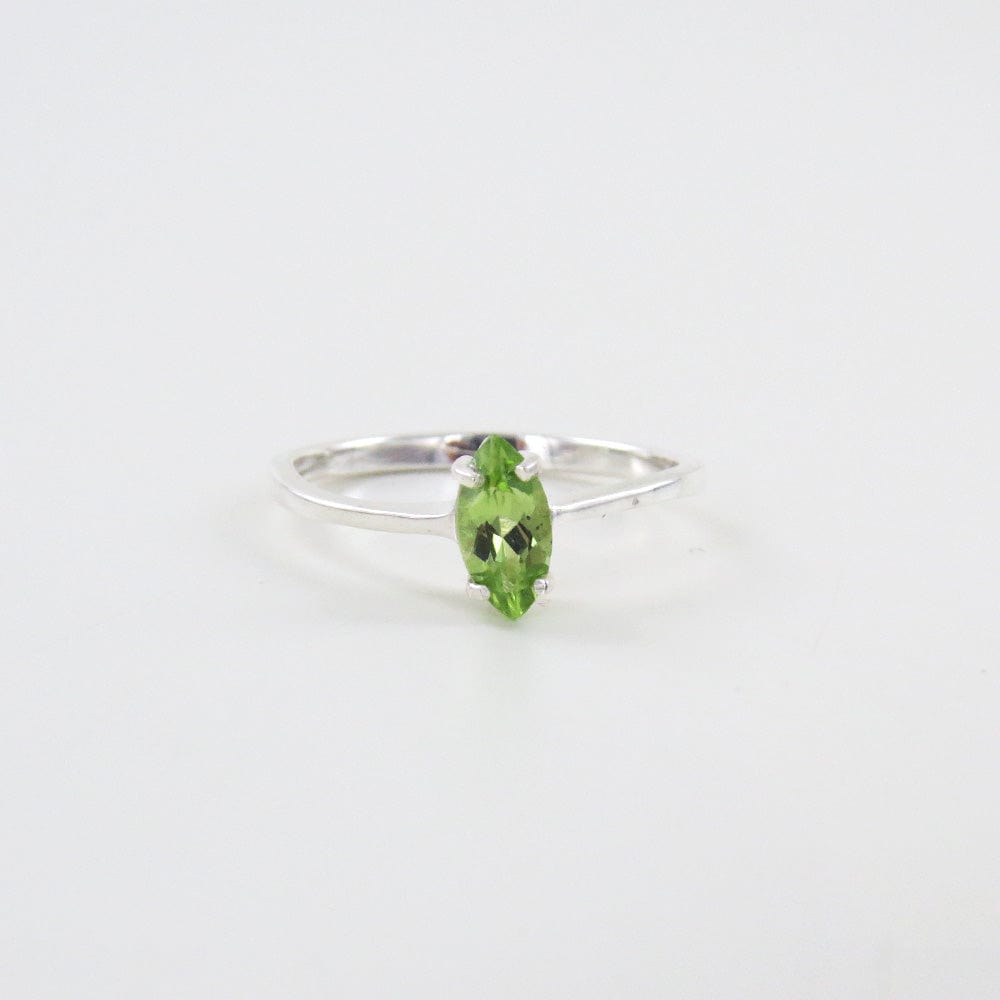 RNG Sterling Silver Ring with Single Marquise Peridot