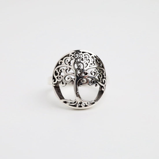 Load image into Gallery viewer, RNG Sterling Silver Tree of Life Shield Ring
