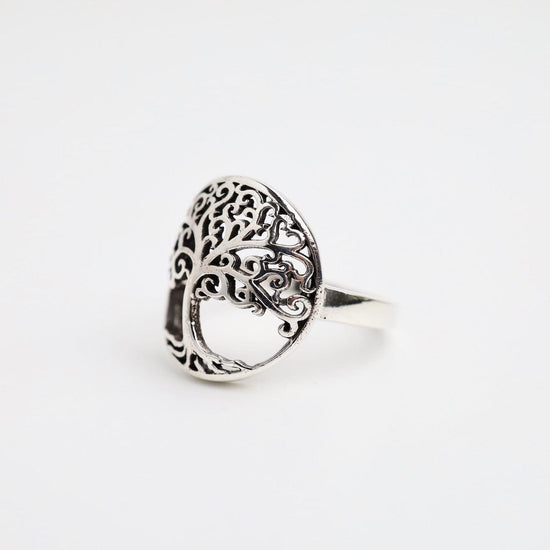 RNG Sterling Silver Tree of Life Shield Ring