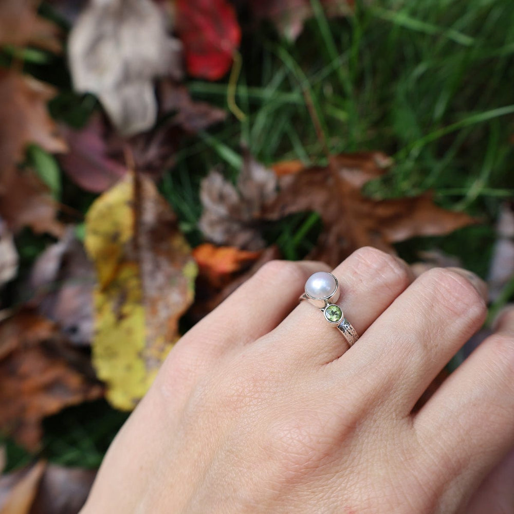 
                  
                    RNG Sterling Silver with Pearl & Peridot Ring
                  
                