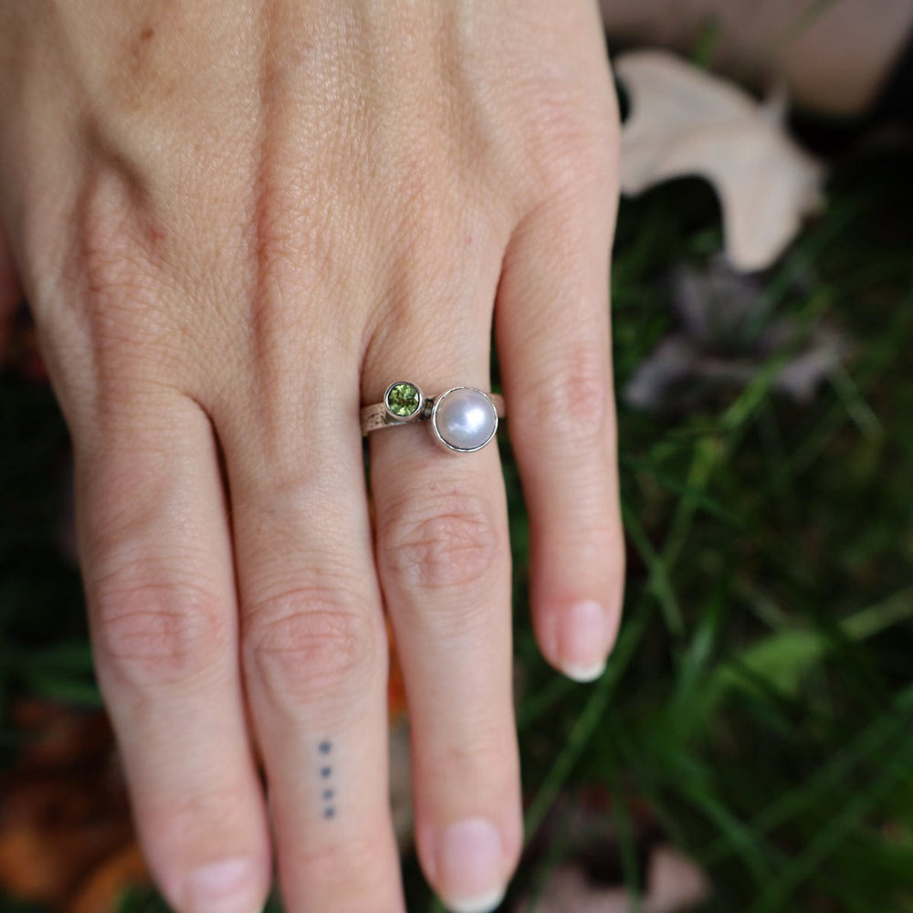 
                  
                    RNG Sterling Silver with Pearl & Peridot Ring
                  
                