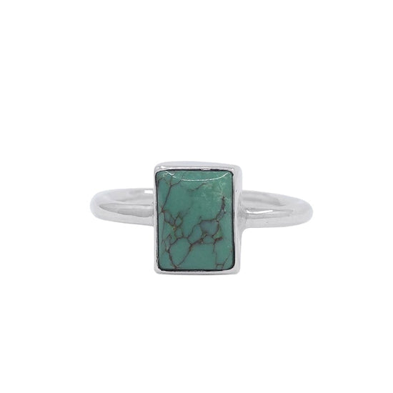 RNG Sterling Silver with Rectangular Turquoise
