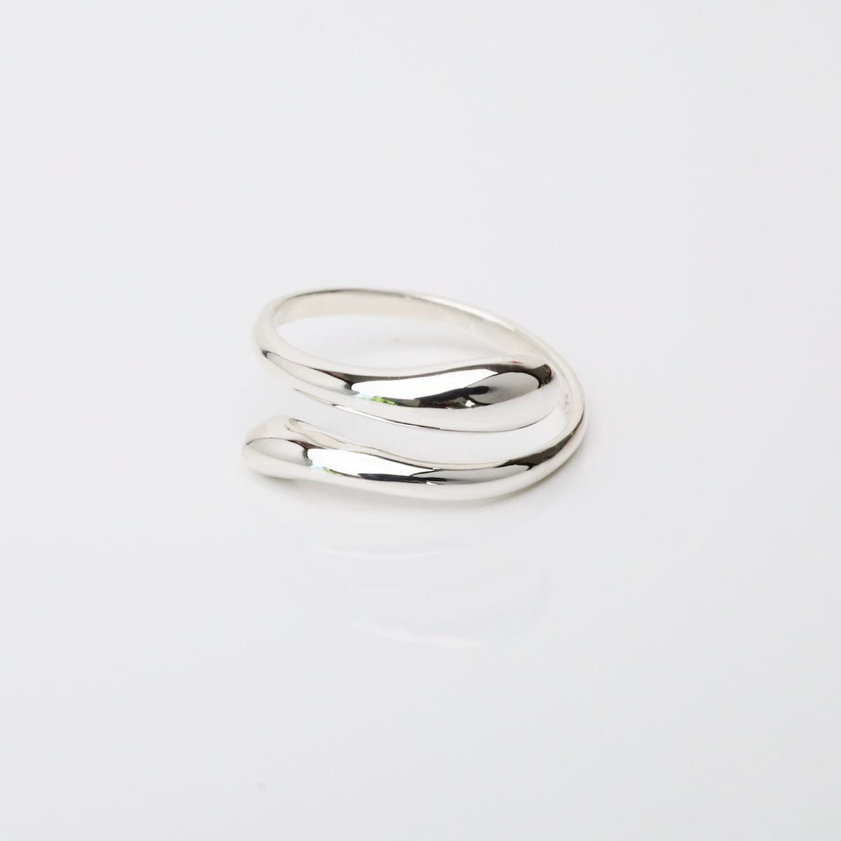 RNG Sterling Silver Wrapped Dewdrop Ring